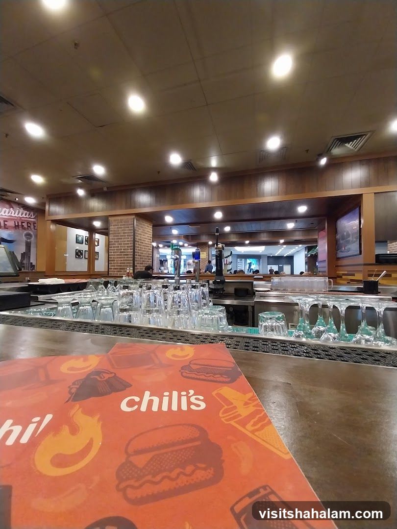 Chili's Menu on Bar Counter