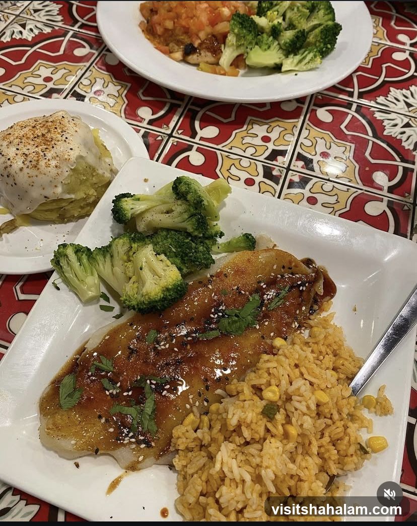 Fish with Rice and Broccoli