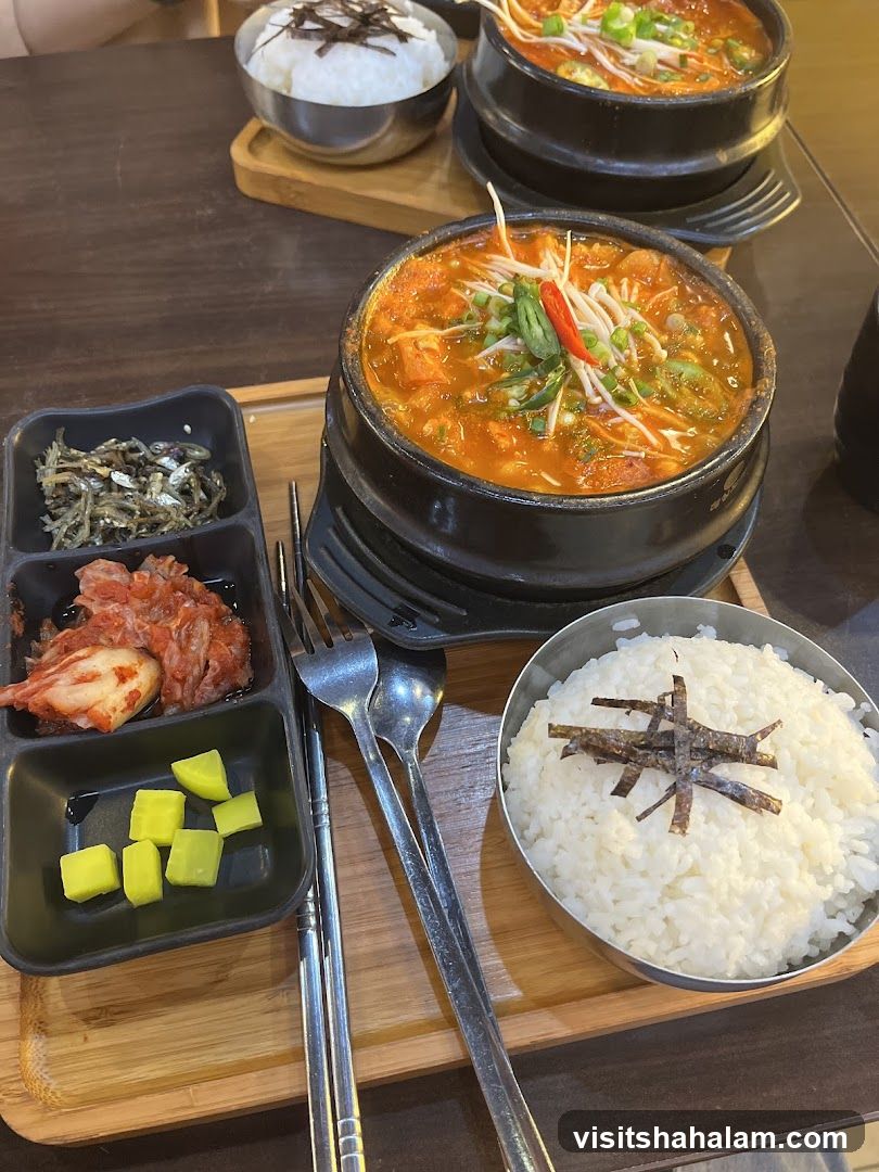 Korean Stew with Side Dishes