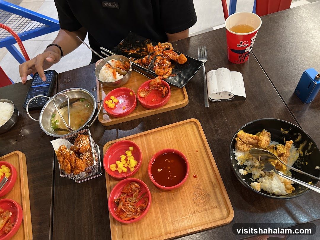 Table with Korean Food