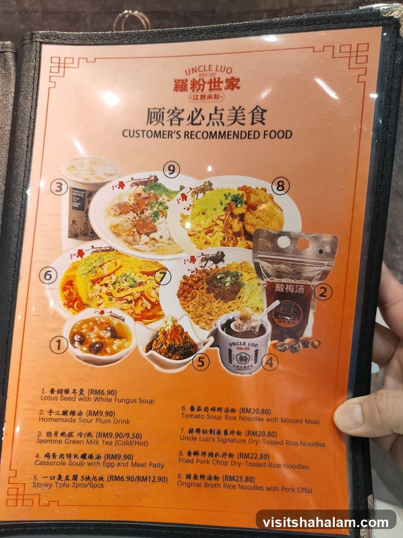 CUSTOMER'S RECOMMENDED FOOD