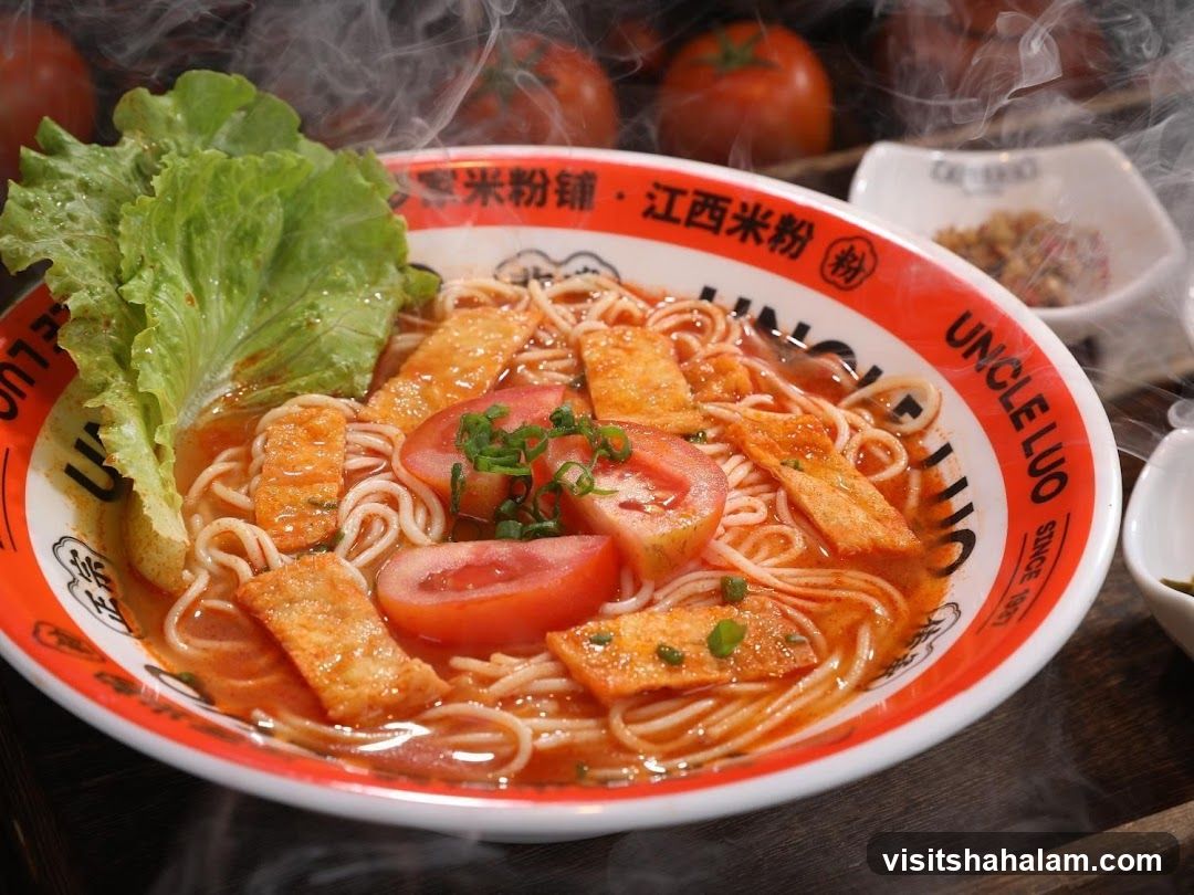 Noodle Soup with Tomatoes and Tofu