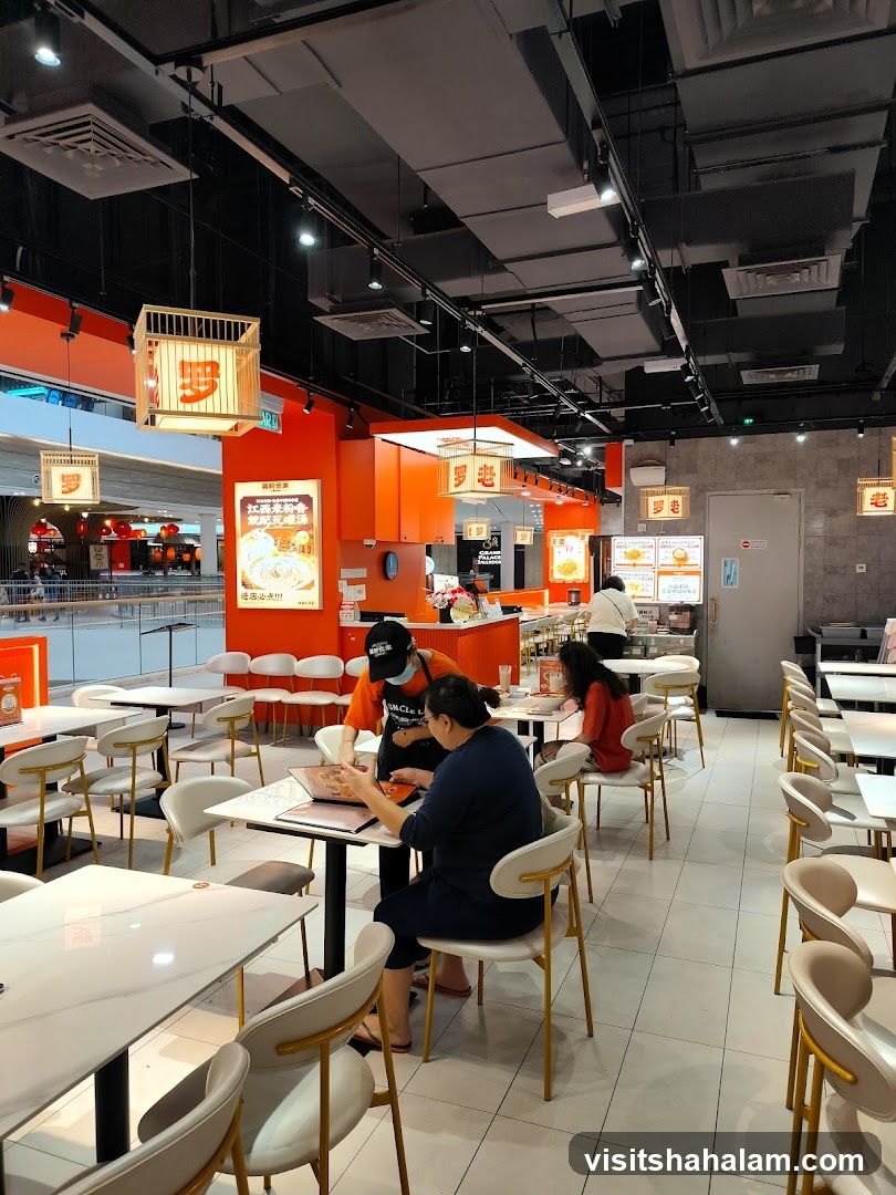 Restaurant Interior with Customers