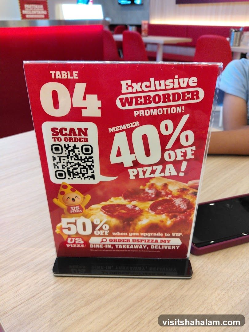 US Pizza Table Tent