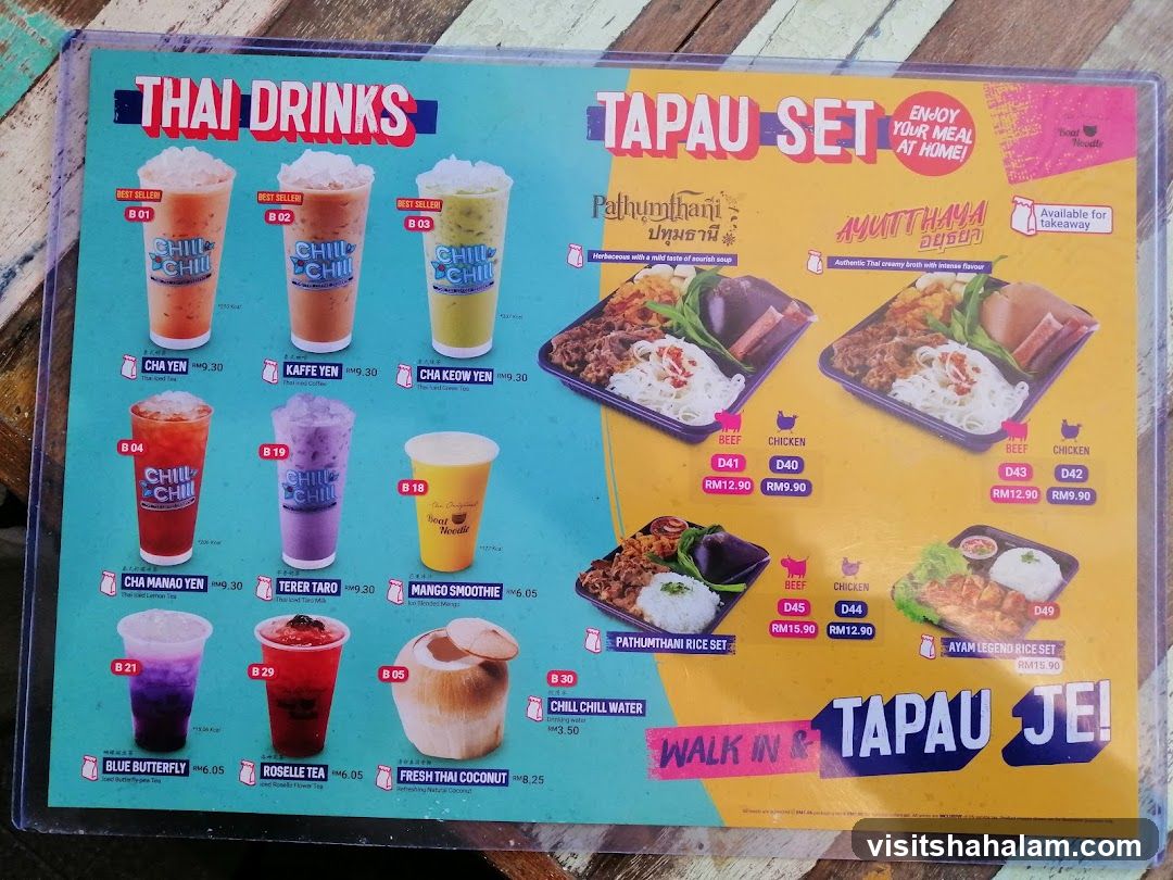 Thai Drinks & Tapau Set