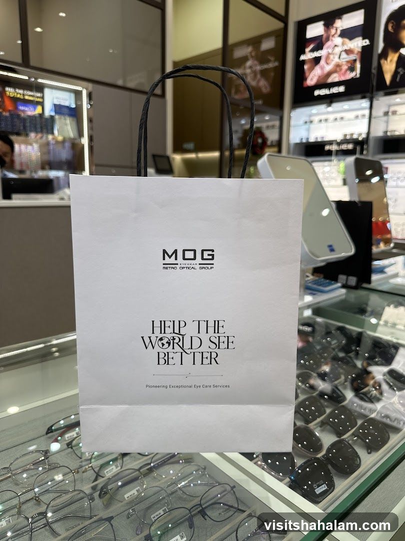 Shopping Bag with Optical Store Branding