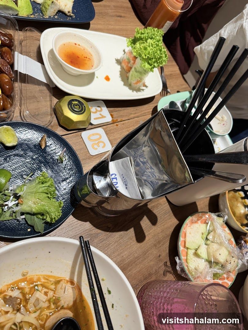 Table with Food and Utensils