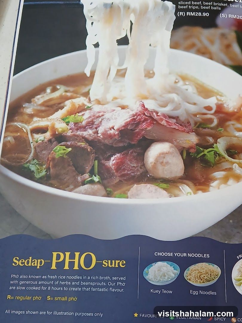 Pho Menu