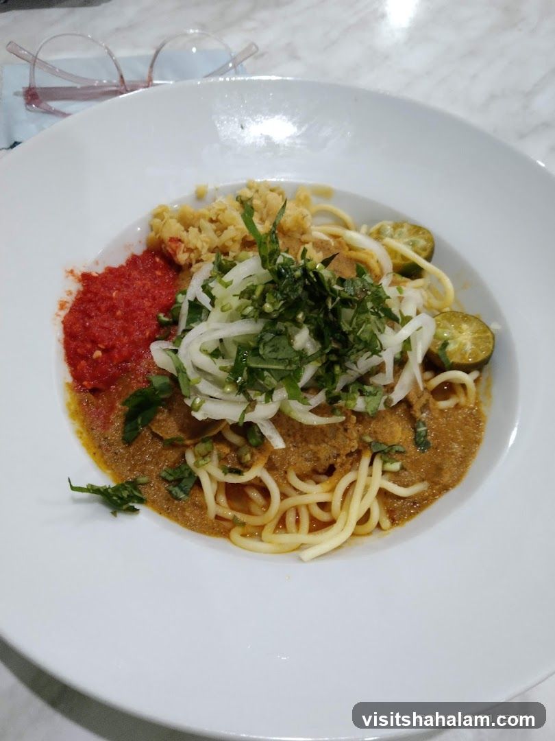 Noodle Dish with Condiments