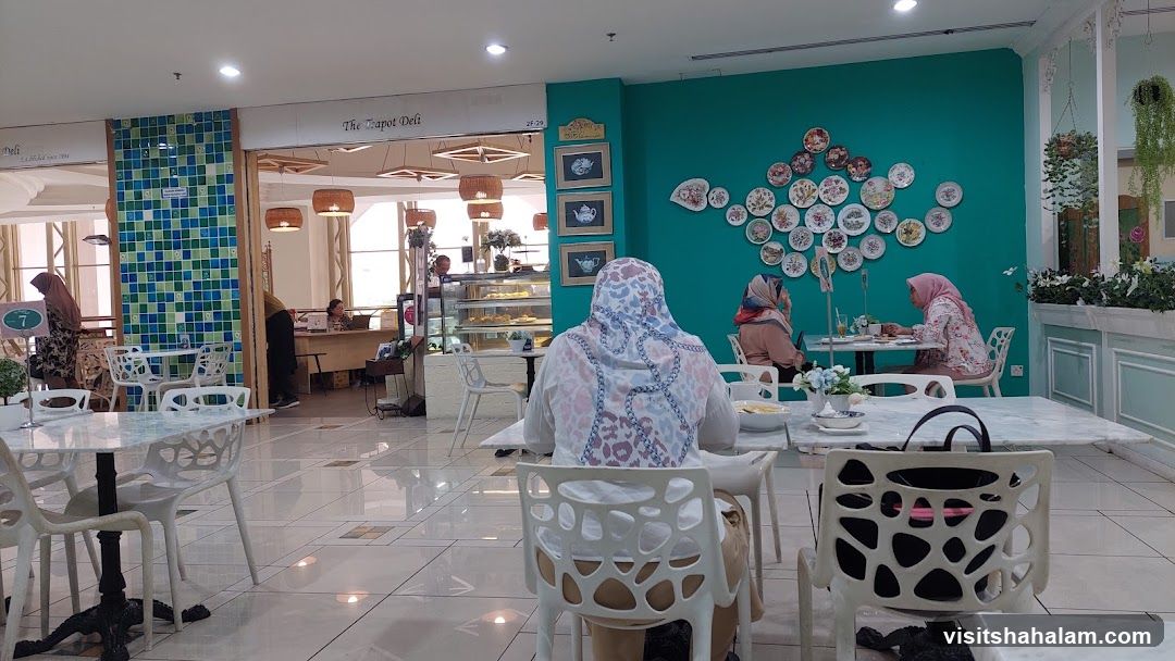 Interior of a cafe with patrons