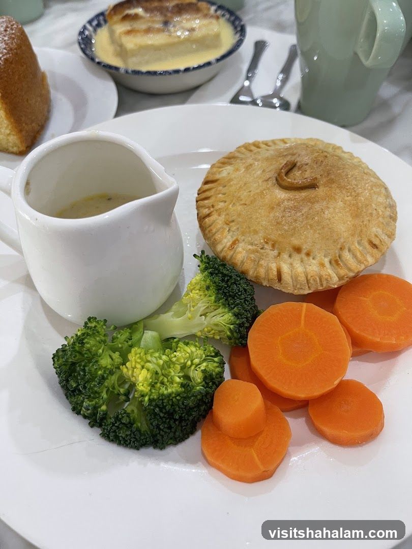 Savory Pie with Vegetables and Dessert