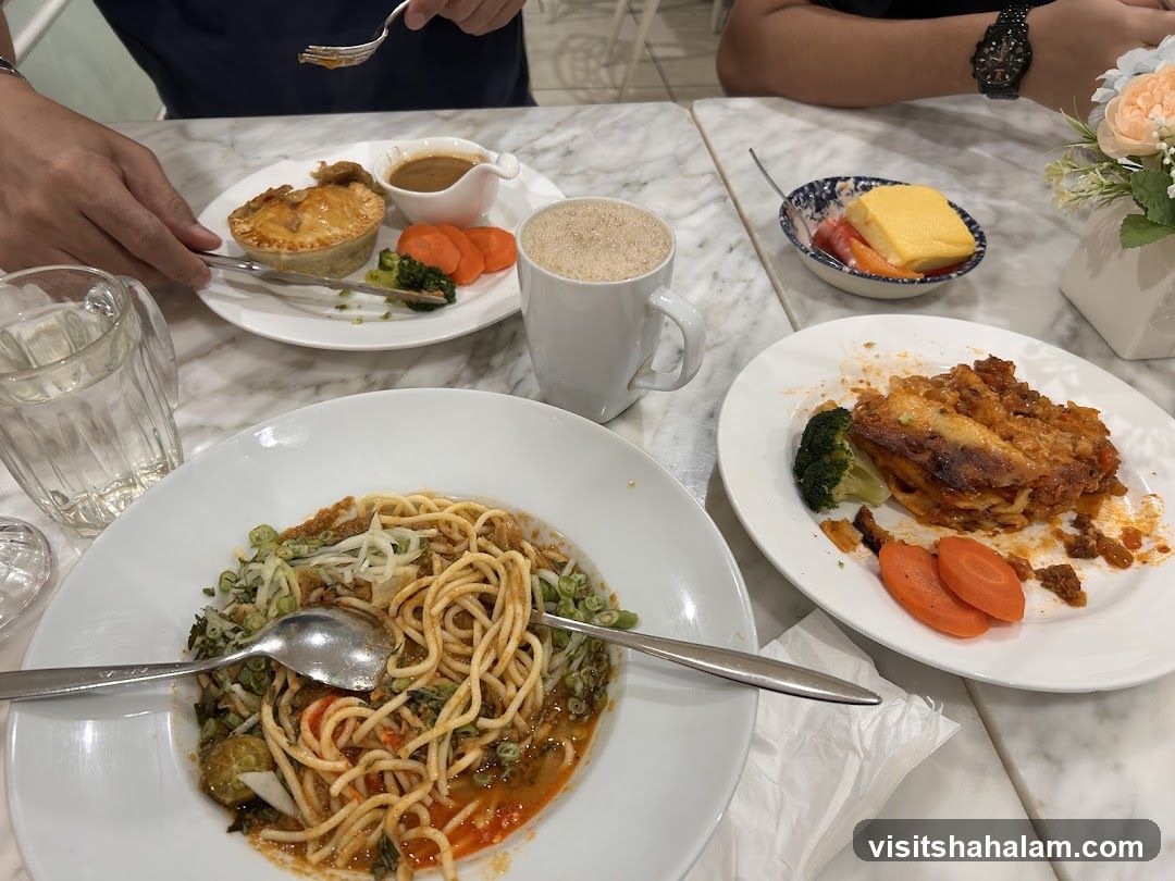Table with various dishes