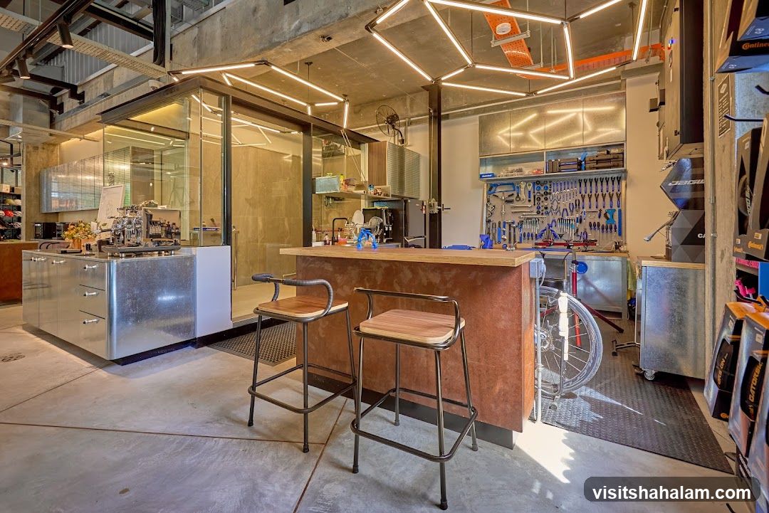 Modern Bicycle Repair Shop Interior