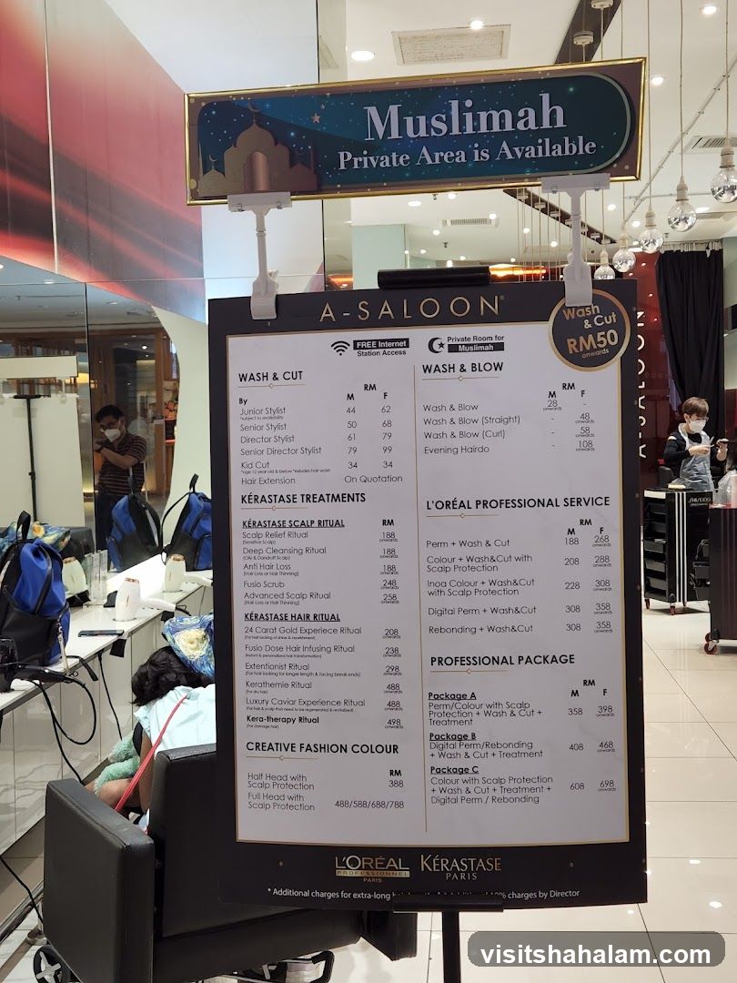 A-SALOON Menu