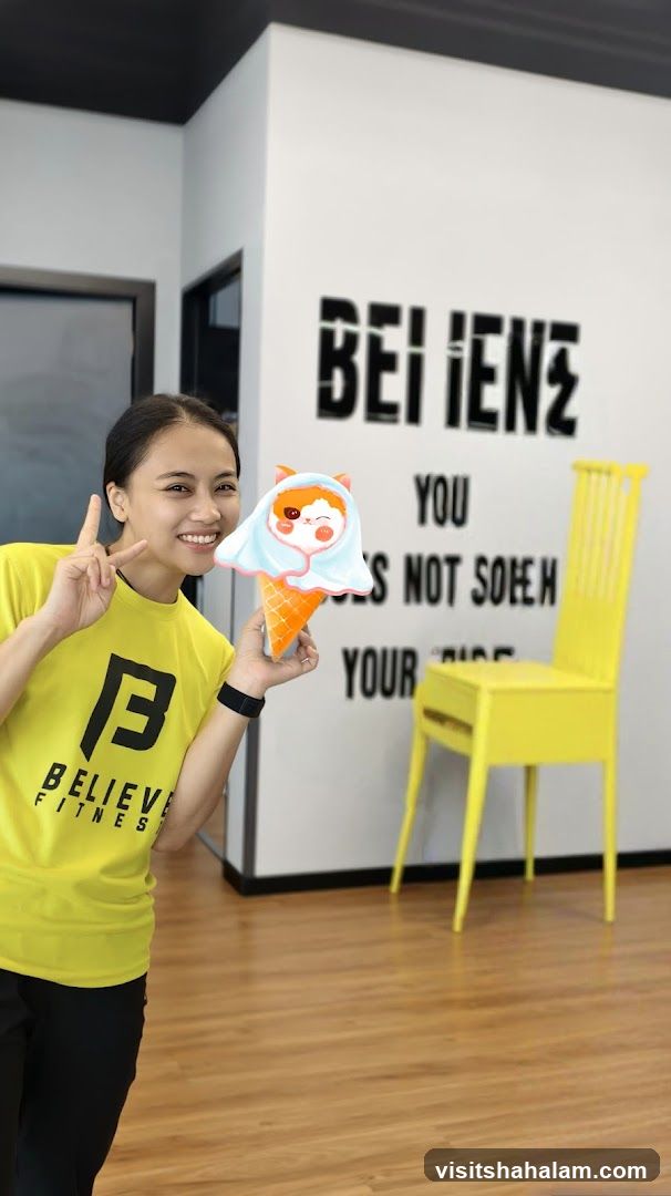 Woman holding an ice cream cone plushie