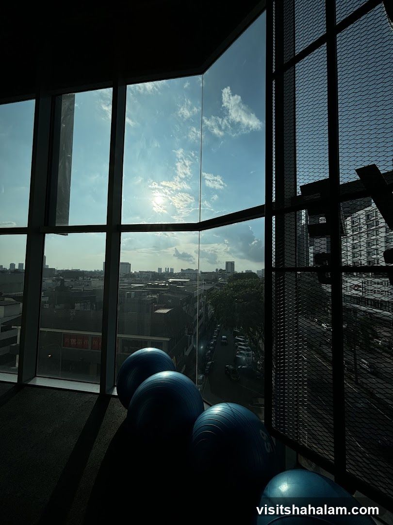 Gym Interior with City View