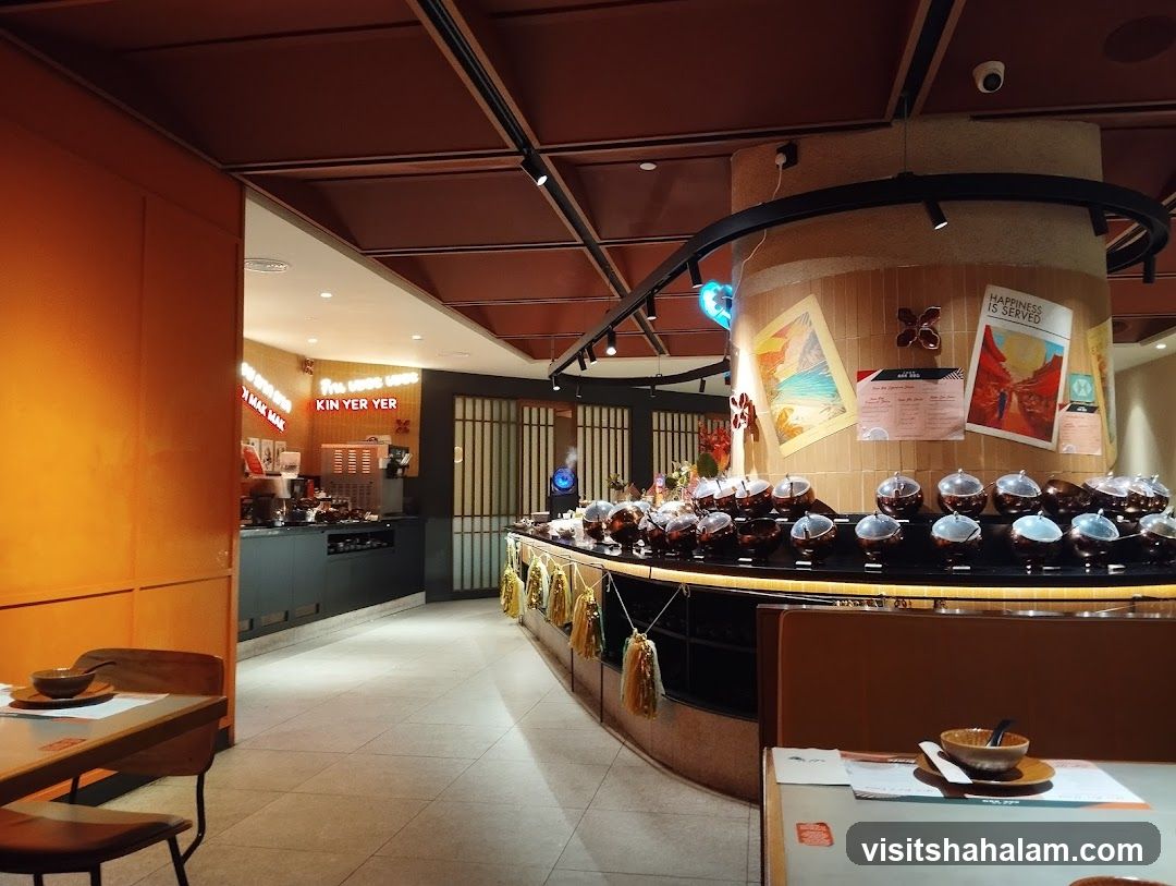 Restaurant Interior with Food Display