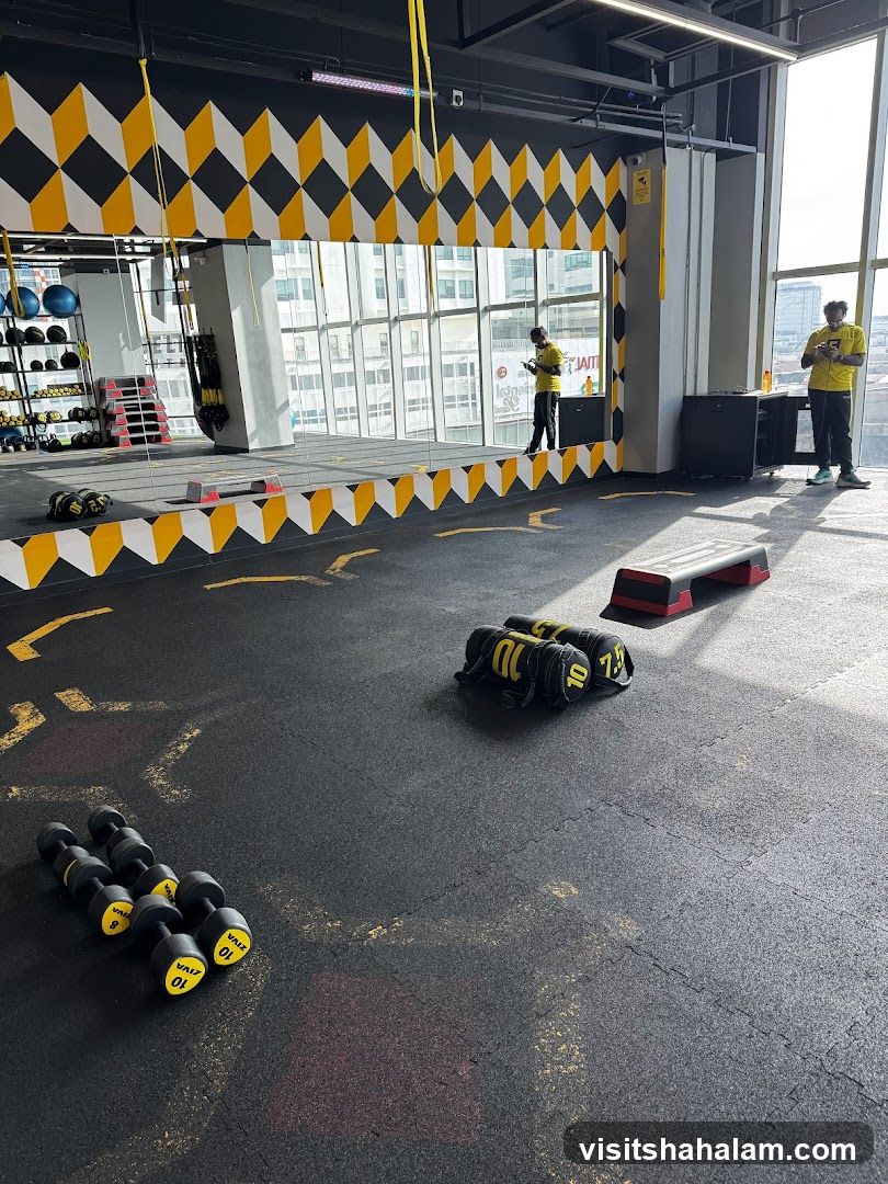 Gym Interior with Equipment