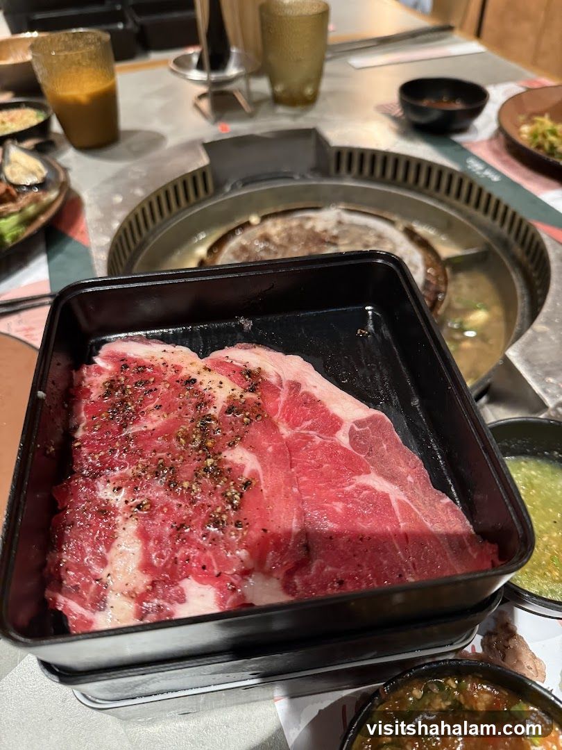 Raw Beef and Dipping Sauces