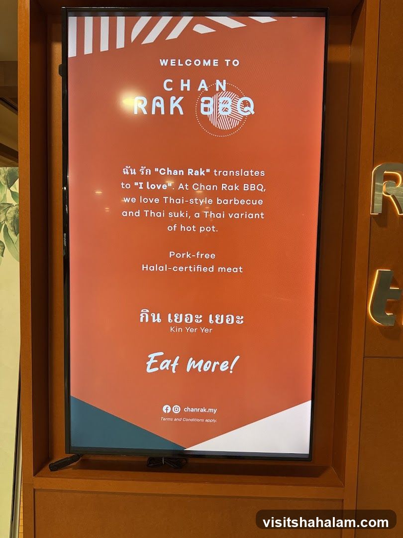 Chan Rak BBQ Welcome Screen