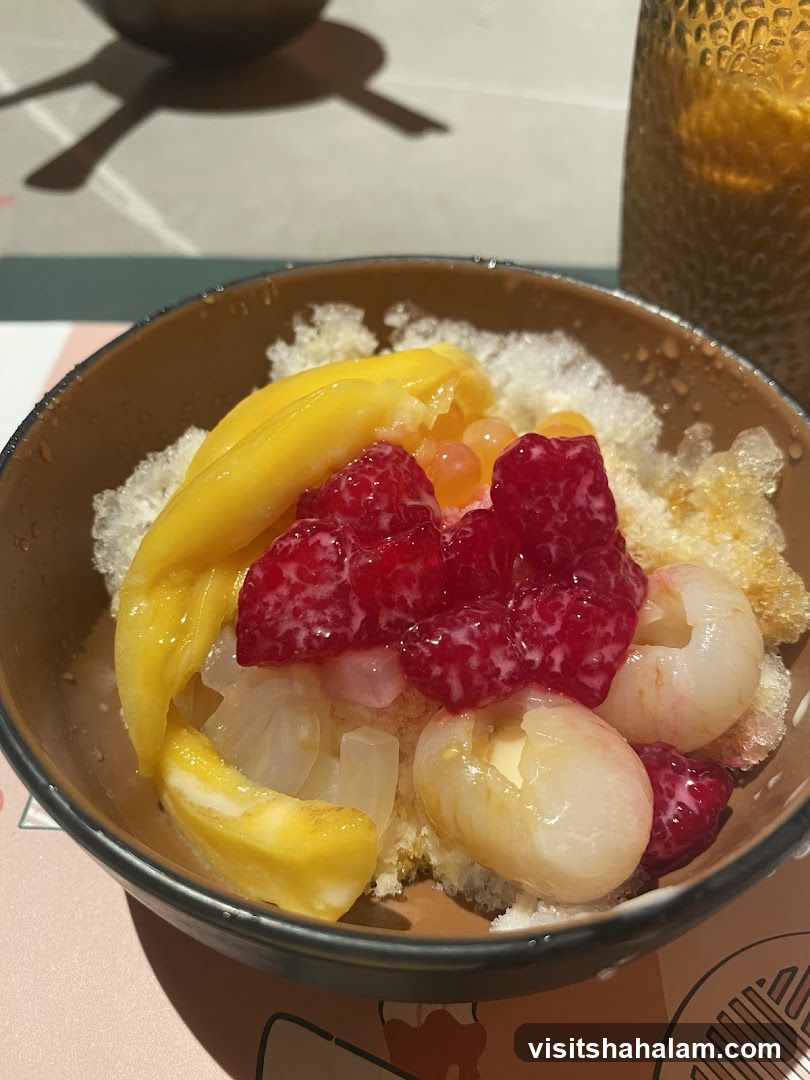 Dessert with Fruit and Ice