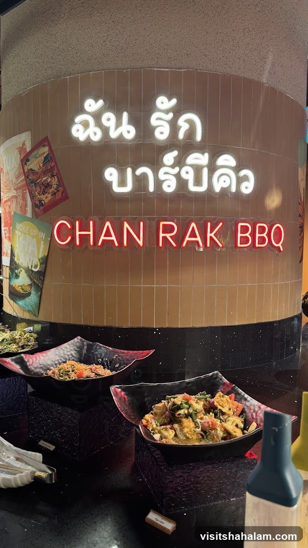 Chan Rak BBQ Food Display