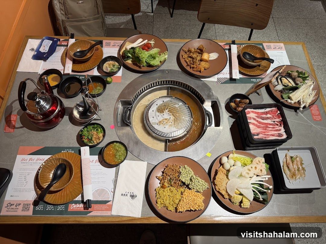 Hot Pot and BBQ Spread