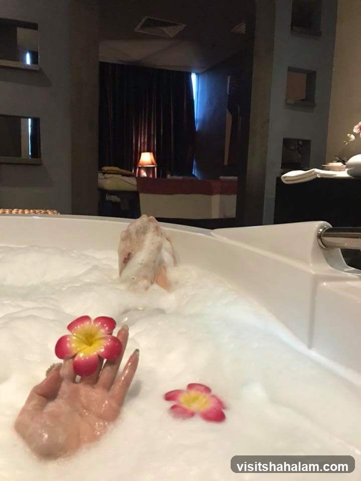 Bubble Bath with Flowers