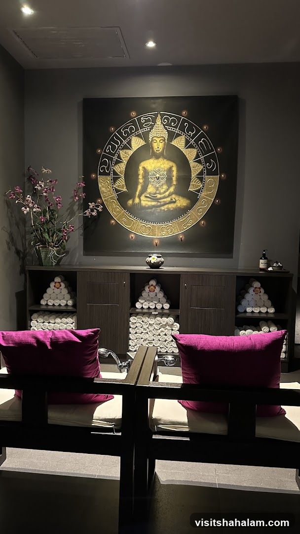 Spa Room with Buddha Artwork