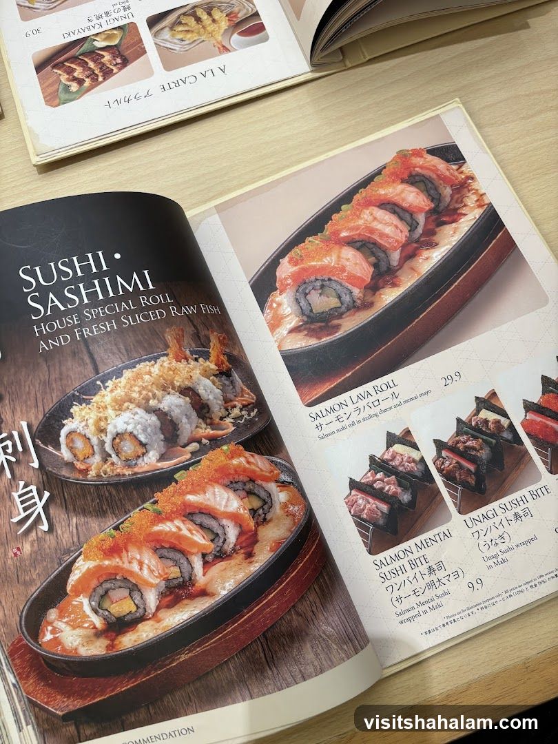 Sushi & Sashimi Menu