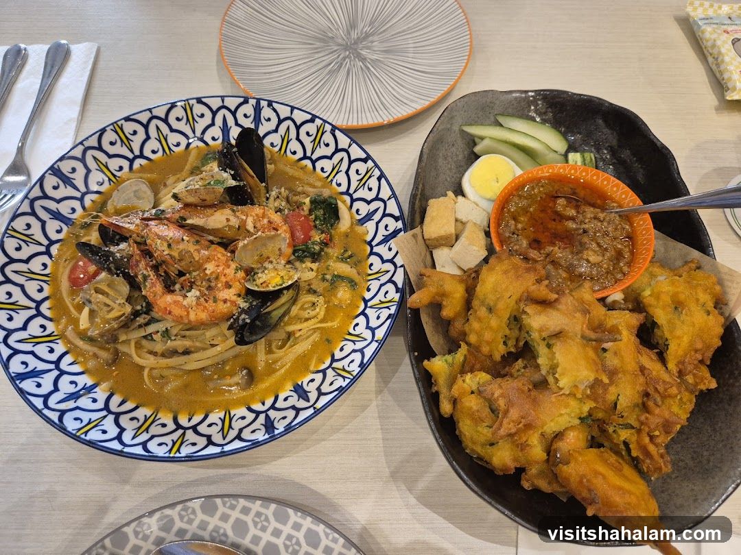 Seafood Pasta and Fried Appetizers
