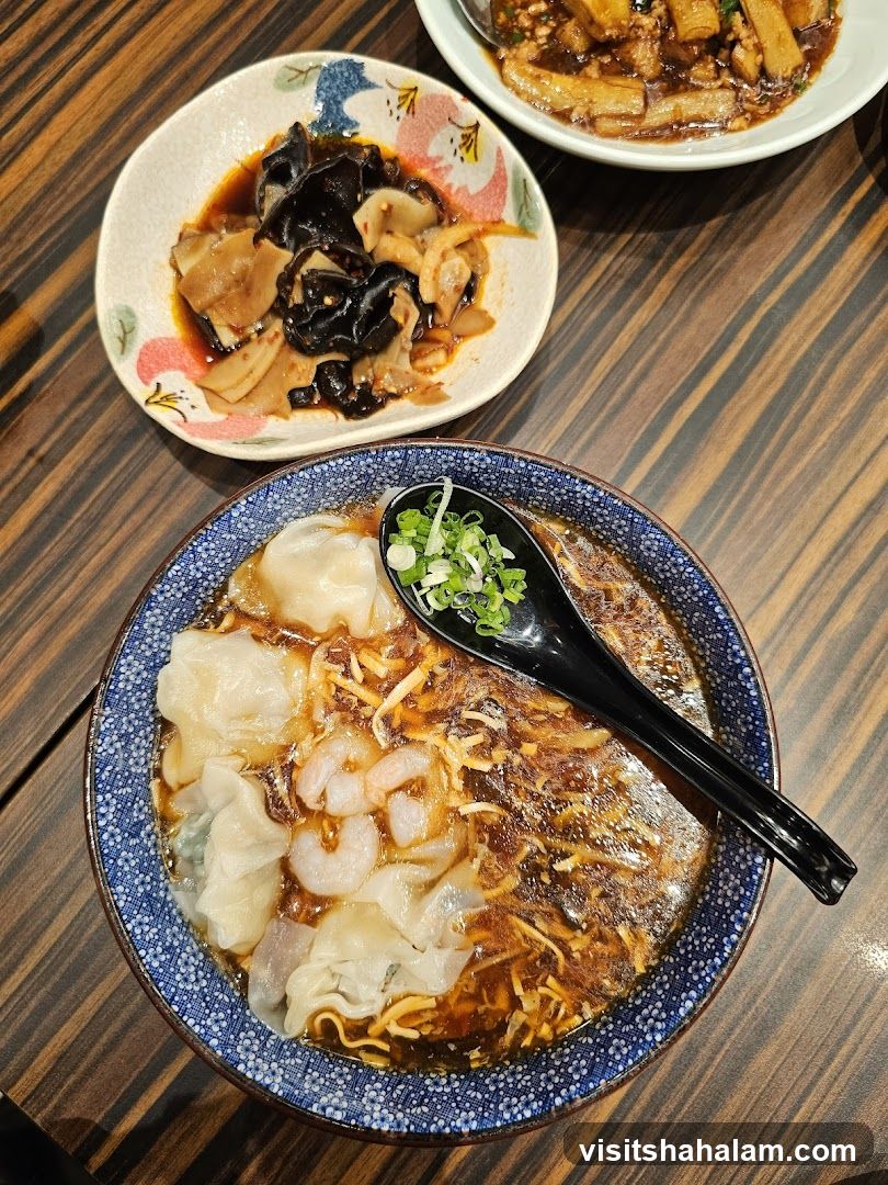 Wonton Noodle Soup and Appetizer