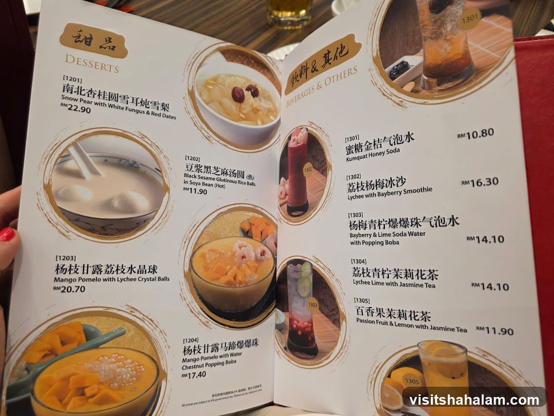 DESSERTS BEVERAGES & OTHERS