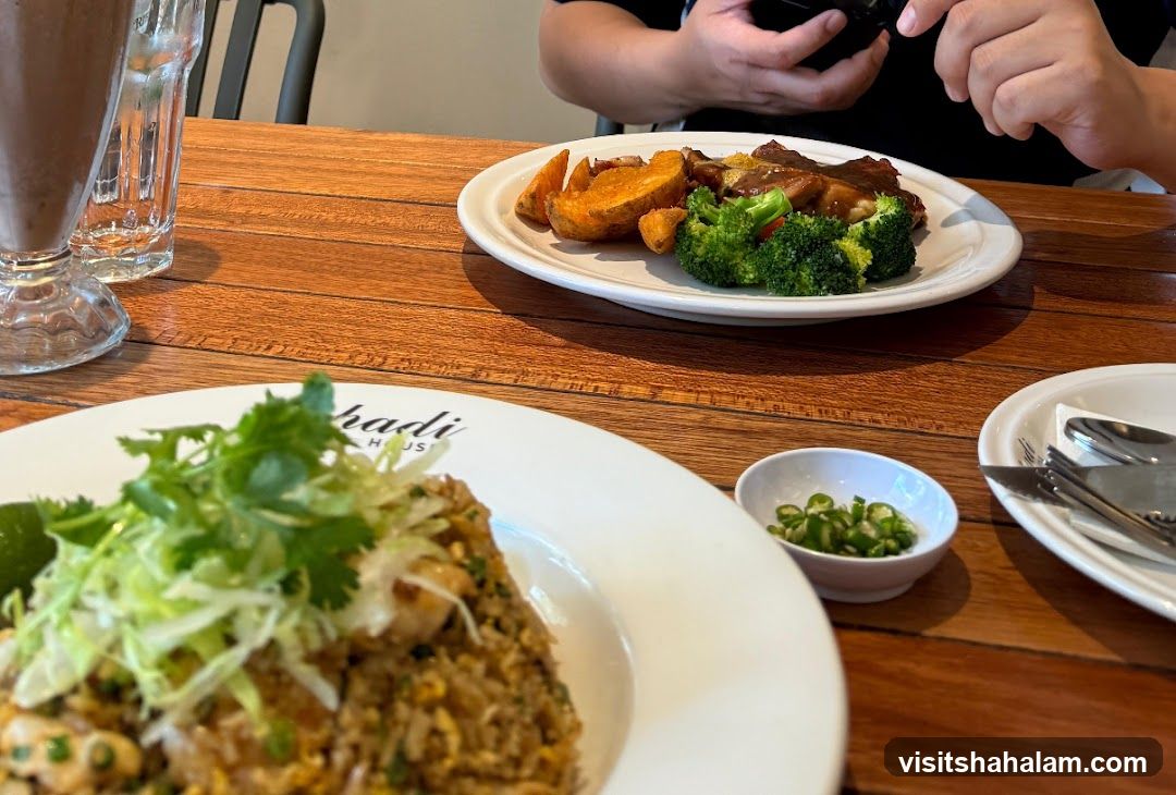 Diners Enjoying Meals at a Restaurant