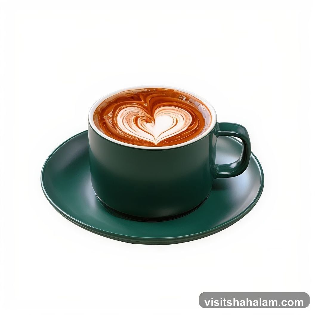 Latte with Heart Art