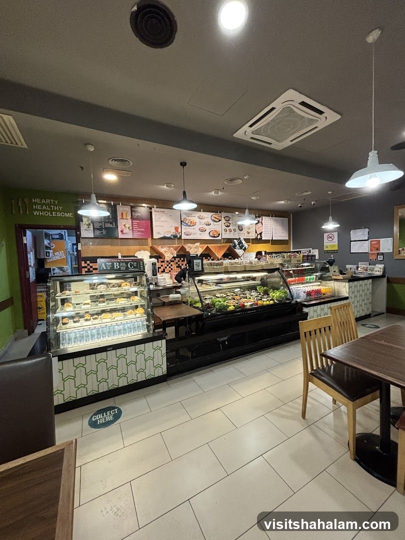 Cafe Interior with Food Displays
