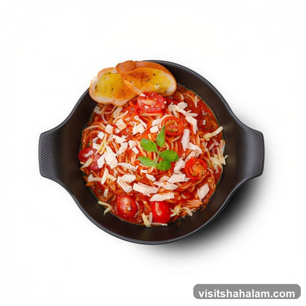 Spaghetti with Tomatoes and Cheese