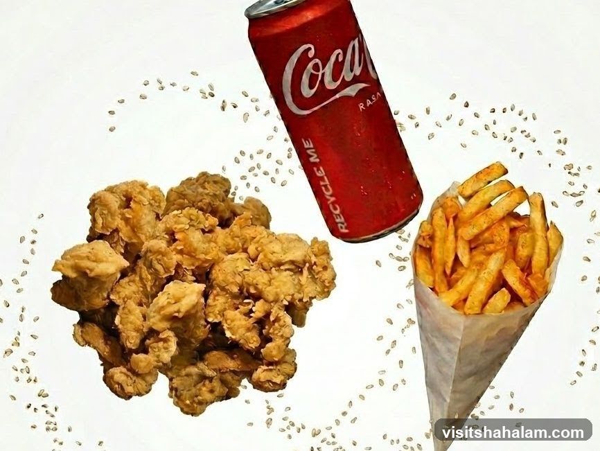 Fried Chicken and Fries with Coca-Cola