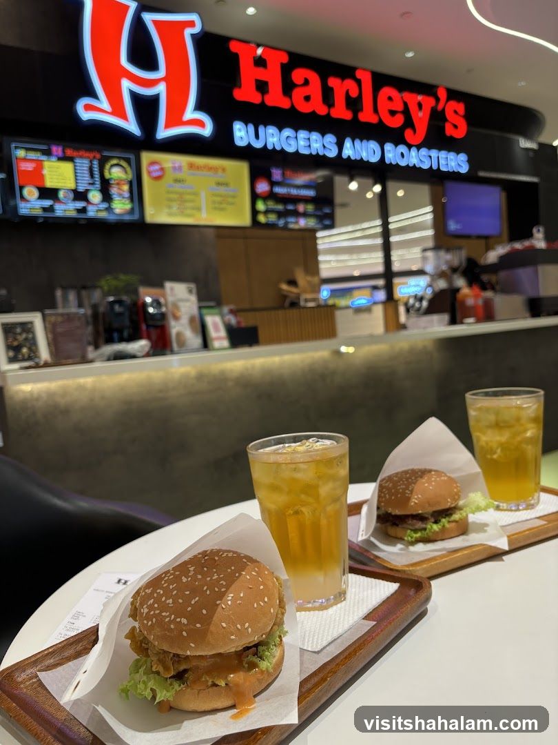 Burgers and Drinks at Harley's