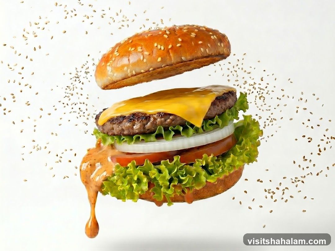 Burger with Cheese and Lettuce