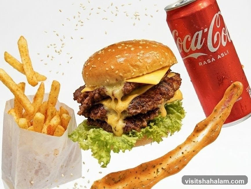 Burger, Fries, and Coca-Cola
