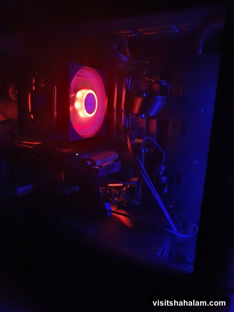 Computer Components with RGB Lighting