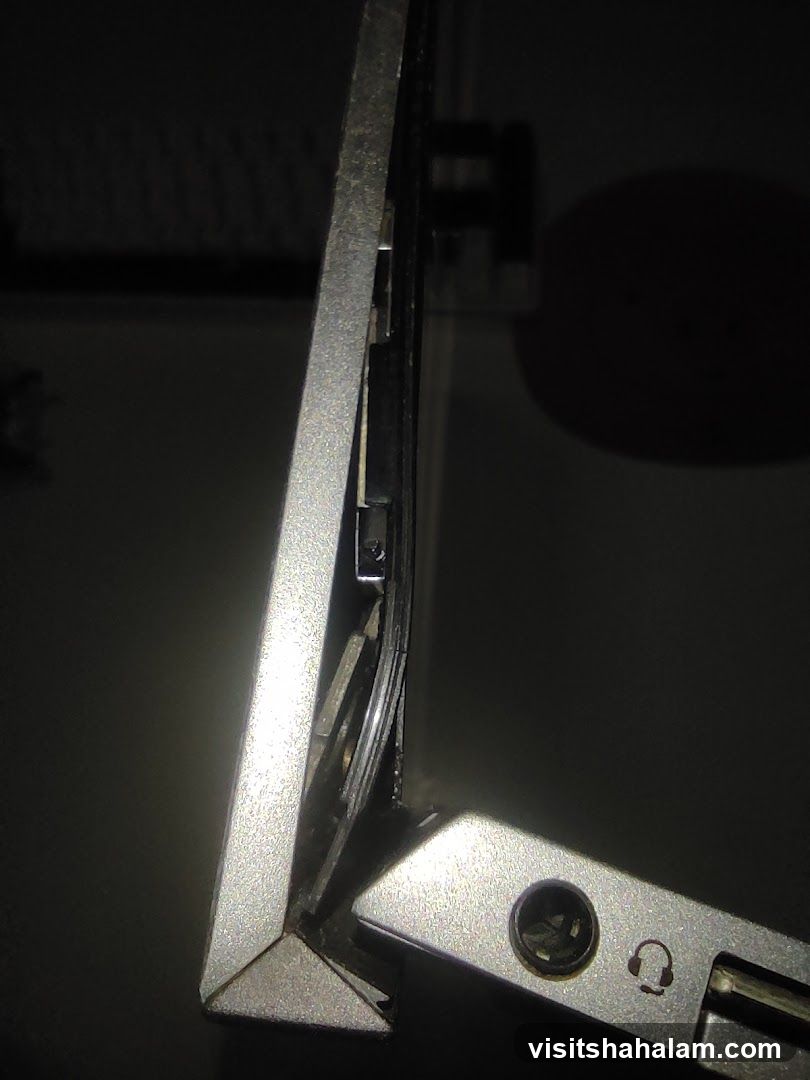 Laptop hinge detail