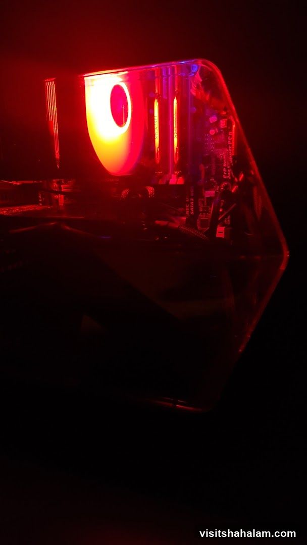 Computer Fan with Red Lighting