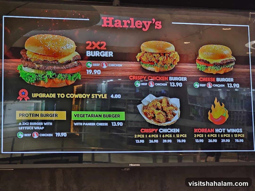 Harley's Menu