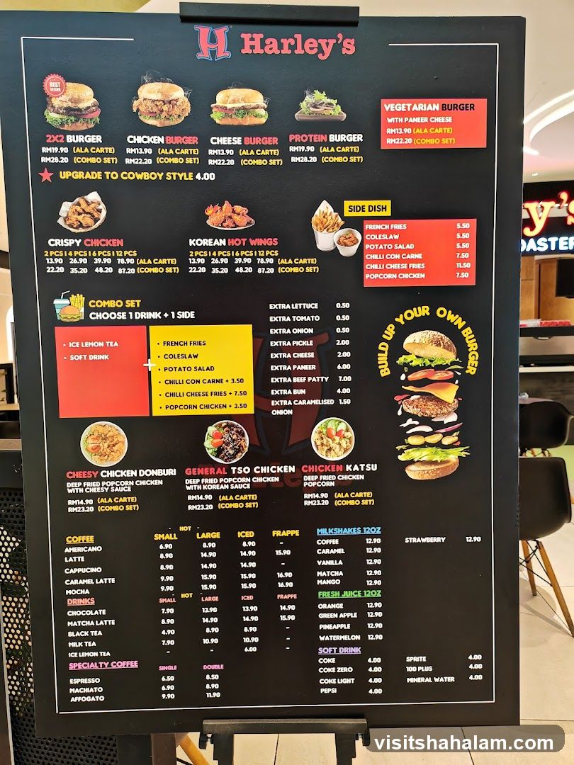 Harley's Menu