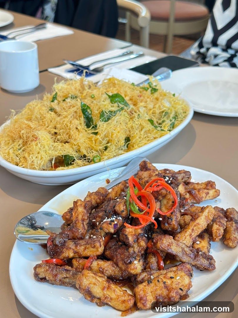 Two dishes of food on a table