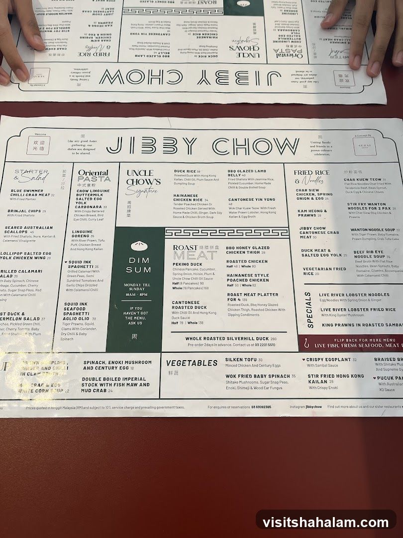 JIBBY CHOW Menu