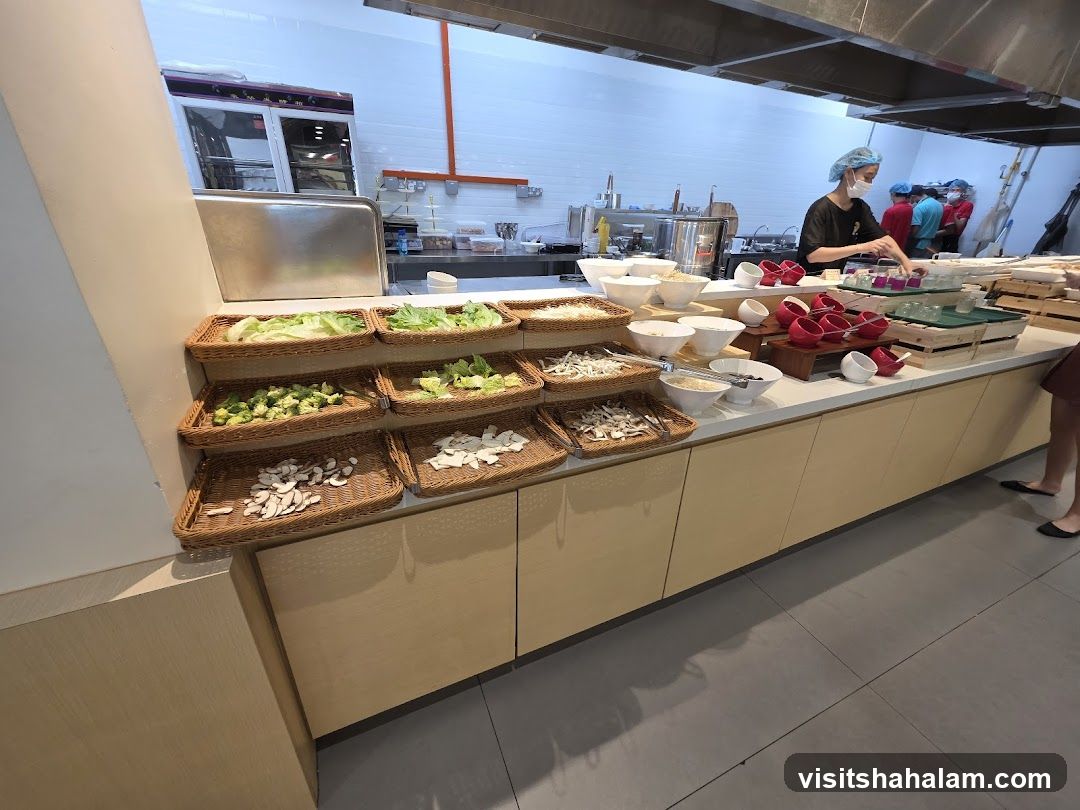 Buffet with fresh ingredients