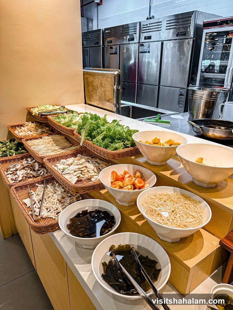 Buffet Display of Fresh Ingredients